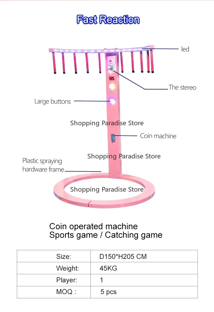 Fast Chips Arcade Machine - Indoor Fast Reaction Training Catch Stick Game - Falling Stick Game for Fun Toys