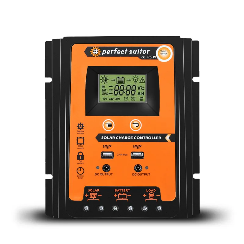 

PWM 30A Solar Charge Controller 12V/24V | Dual USB LCD Display Regulator for Lead-Acid Battery | Solar Street Light Controller