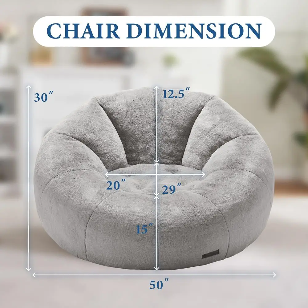 

Bean Bag Chairs Large Bean Bag Couch for Adults Stuffed Sofa Chair Comfy Giant Bean Bag Chair with Spacious Design for Reading,