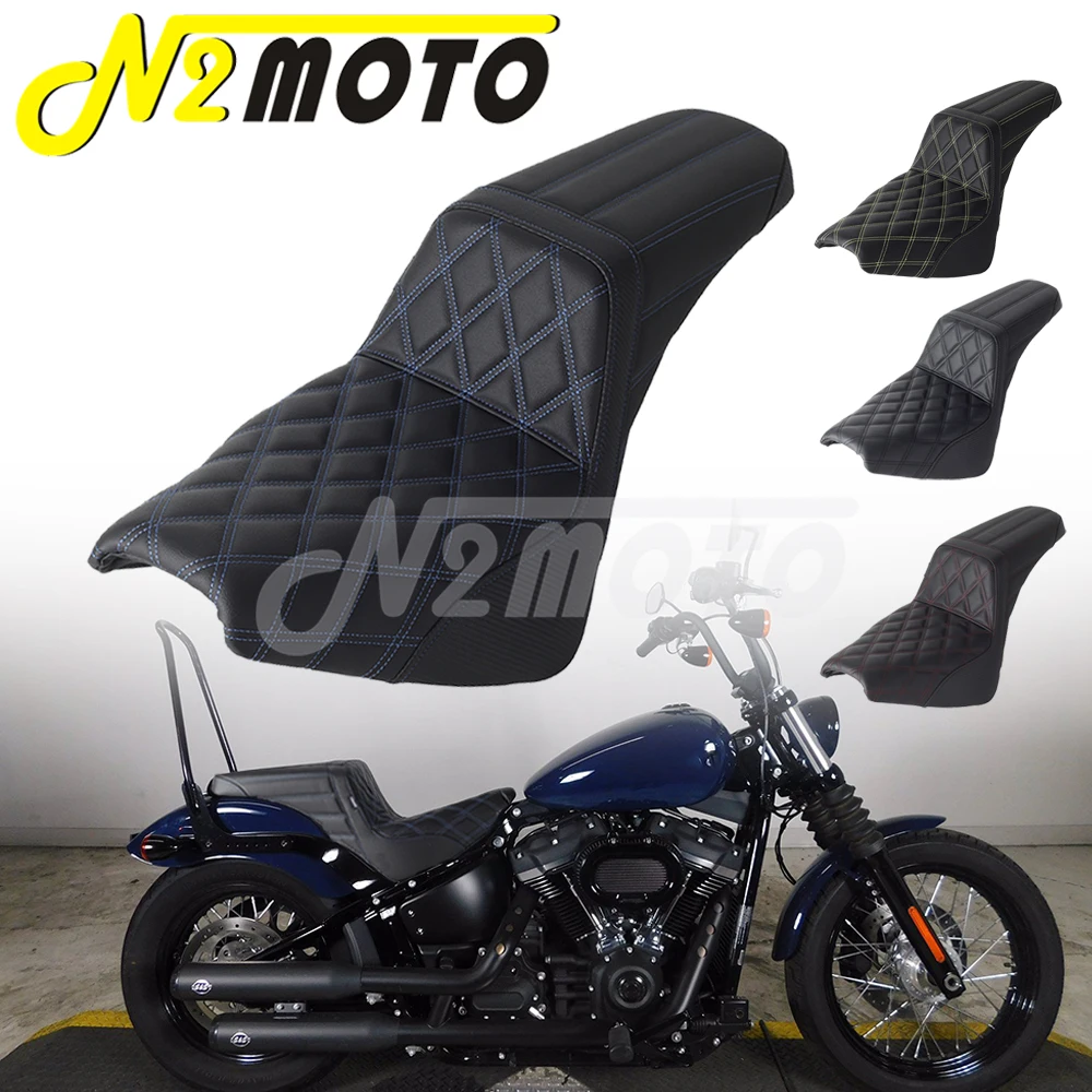 5% Softer Than Original Cushion Motorcycle Driver & Passenger 2-Up Seat Pads For Harley Softail Slim Heritage Classic 2018-2024