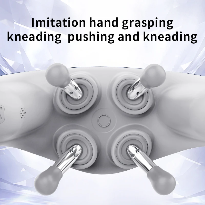 Smart EMS Heating Pulse Vibration Neck Pain Massage Kneading Trapezius Massager Shiatsu Back Shoulder And Neck Massager