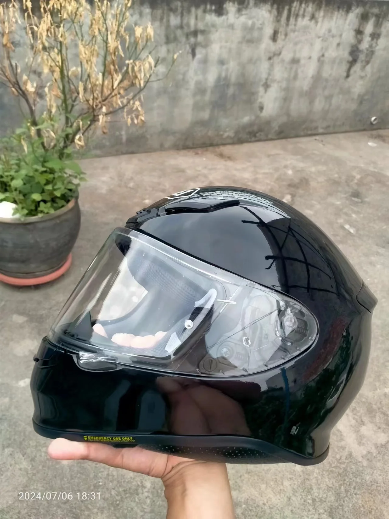 

Full Face Motorcycle Helmet Z7 RF-1400 NXR 2 Bright Black Helmet Riding Motocross Racing Motobike Helmet