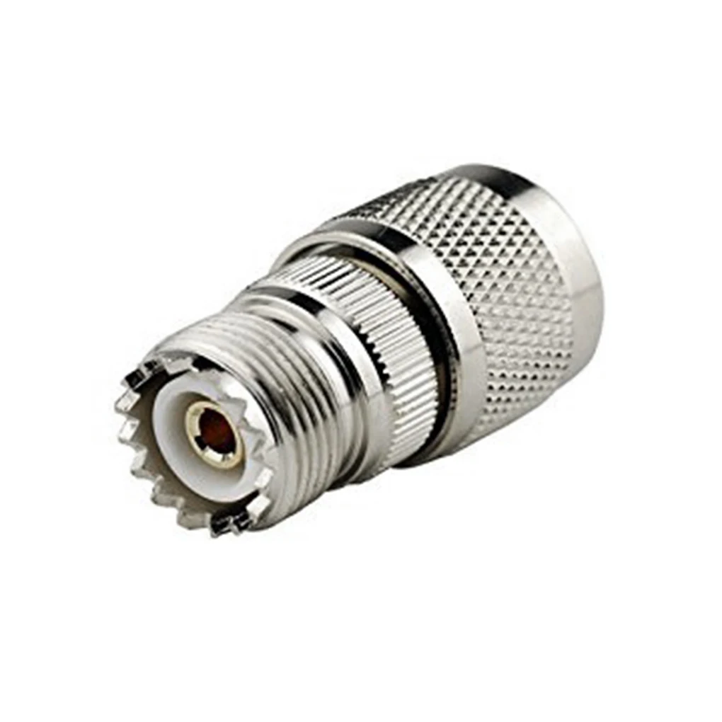 1/2/4/6pcs N Male to UHF Female Connector High Frequency Adapter RF Coaxial Cable N-UHF Straight Nickel Plating Converter