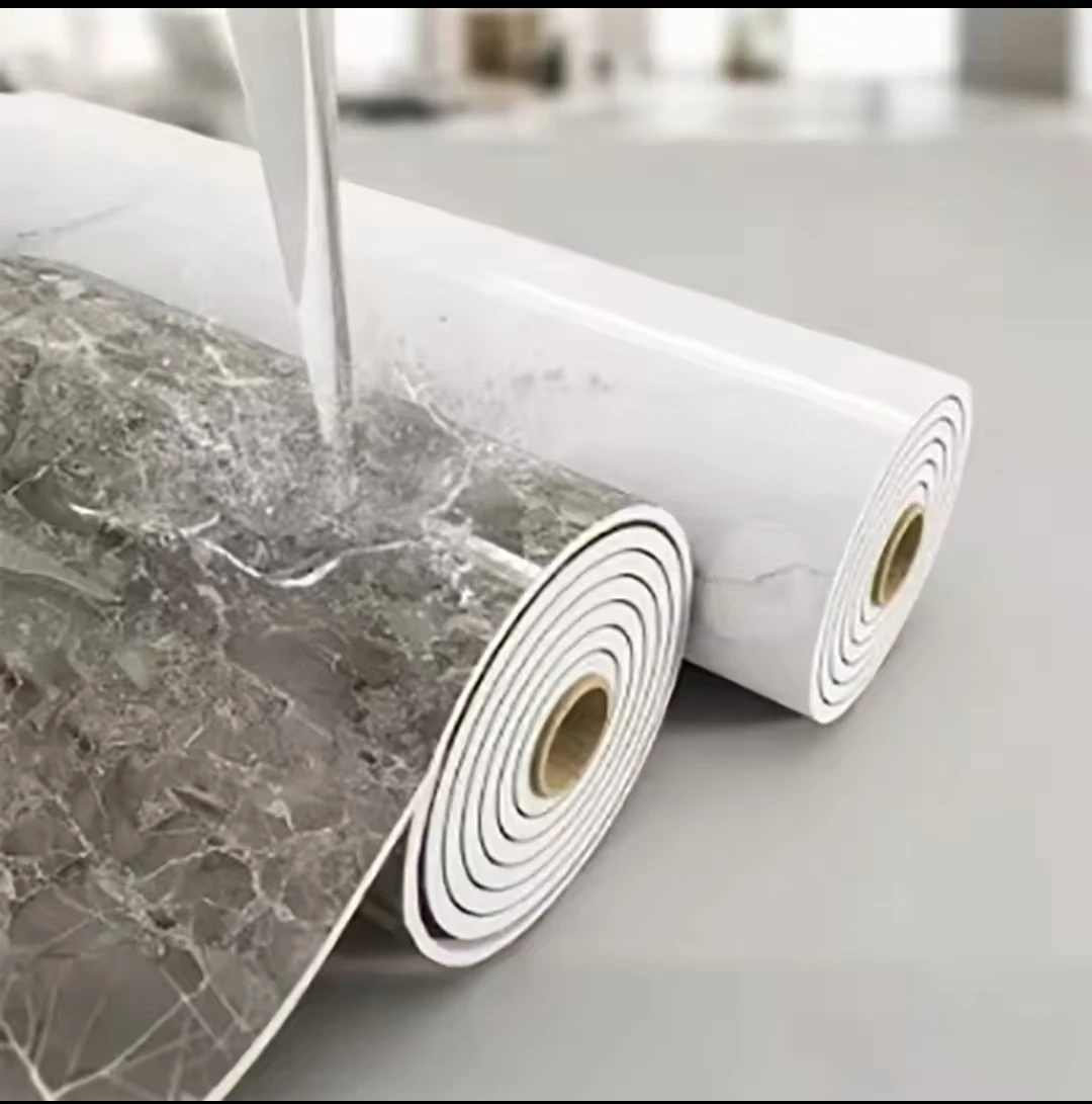 Thickened Self-Adhesive Tile Sticker PVC Marble Wall Sticker Bathroom Waterproof Wall Sticker Kitchen