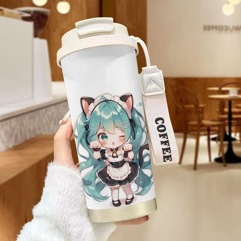 大-capaci-ステンレス鋼断熱水ボトル将来のボーカロイドアニメ漫画-st-蓋広口ポータブル魔法瓶