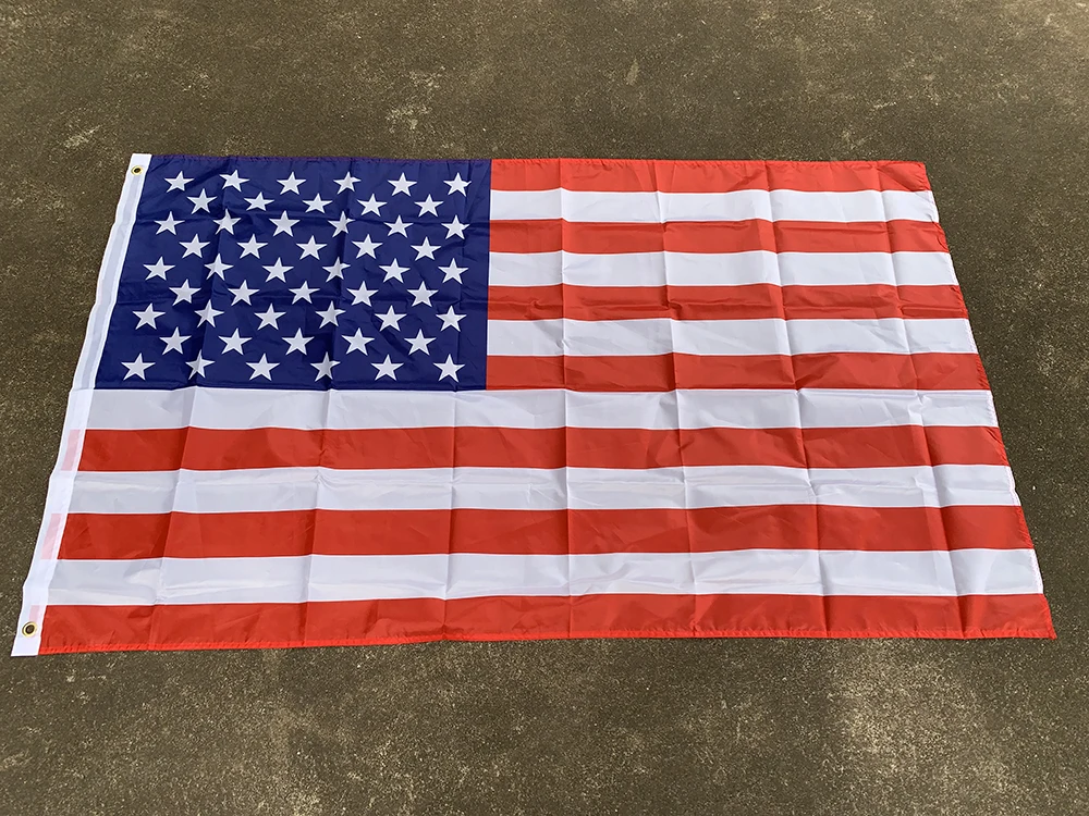 Z-ONE flag us flag 90x150cm 60x90cm High Quality Double Sided penetration Polyester American Flag USA Flag Banner For Decor