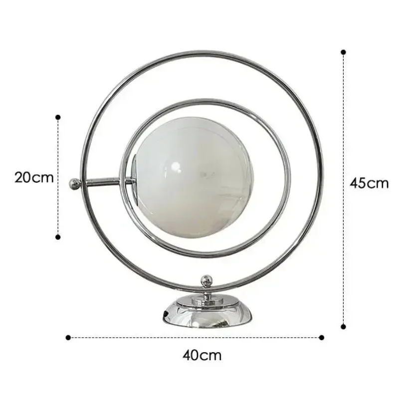 

*Italy Designer Glass Planet Table Lamps Rotary Desk Light