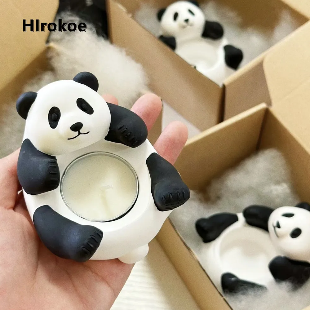 

National Treasure Panda Aromatherapy Candle Holder Creative Candlest Handicrafts Candle Holder Gift Bedroom Living Room Ornament