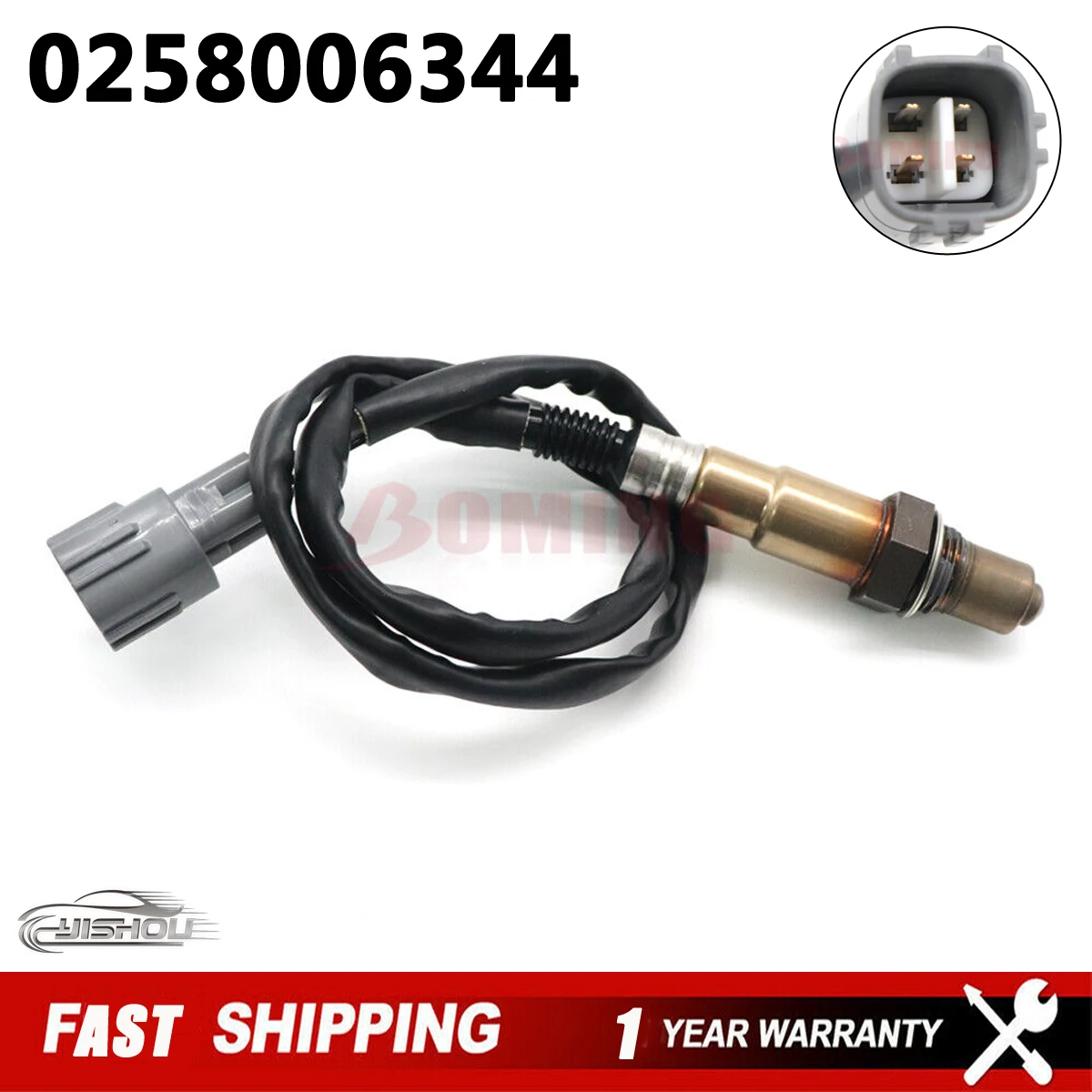 0258006344 O2 Oxygen Lambda Sensor Air Fuel Ratio Sensor For Toyota Yaris Hatchback 1.0L 2003 89465-0D010