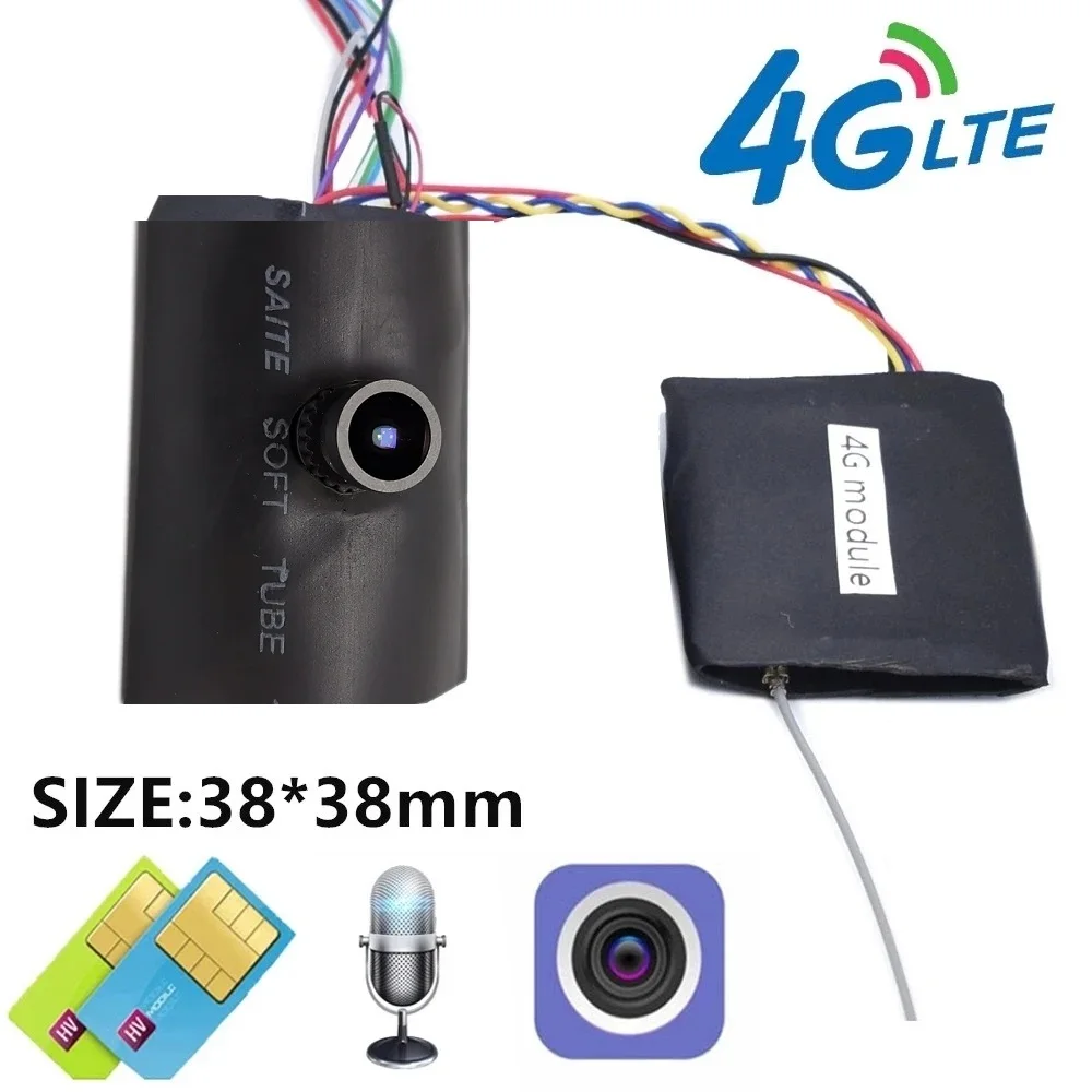 2MP 5MP Wide Angle 3G/4G SIM Card Security Camera Mini CCTV SD Card Slot DIY 4G LTE Pinhole Video Surveillance P2P Onvif Camhi