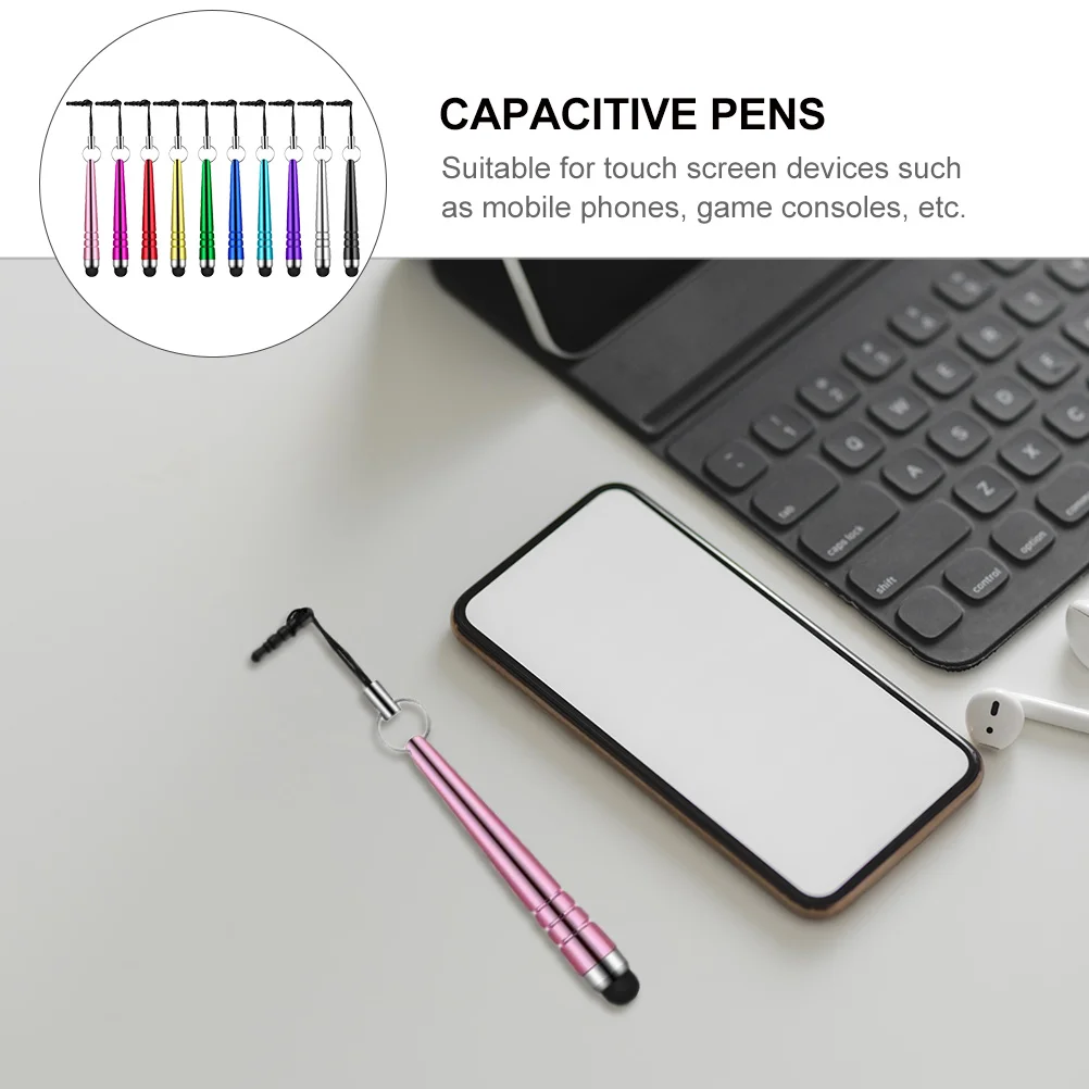 40 pcs Capacitor Pens Stylus 10 Bright Colors Universal For Mobile Phone Tablet Game Console Plastic Touch Screen Pen