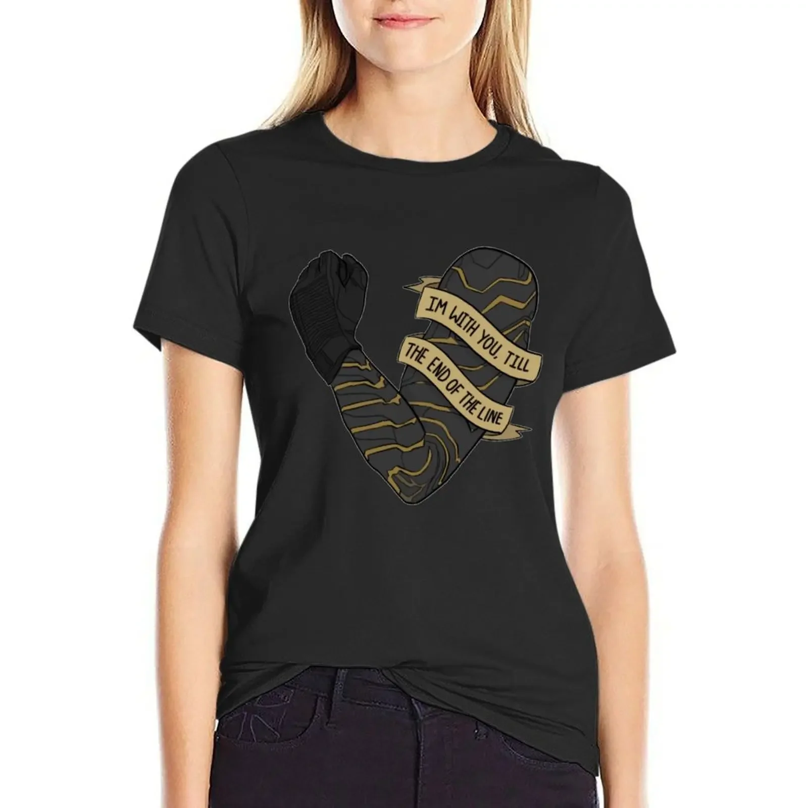 

I＊m with you till＊ the end of the line (#3) T-Shirt heavyweights oversized sports fans t-shirt dress for Women plus size sexy