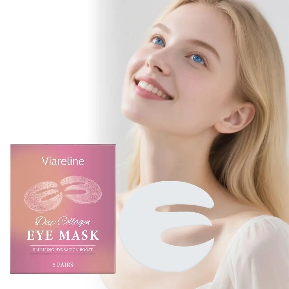Deep Nourishing Collagen Eye Mask Peptides Reduce Fine Lines Dark Circles Hydrating Moisturizing Skin Friendly Travel Size