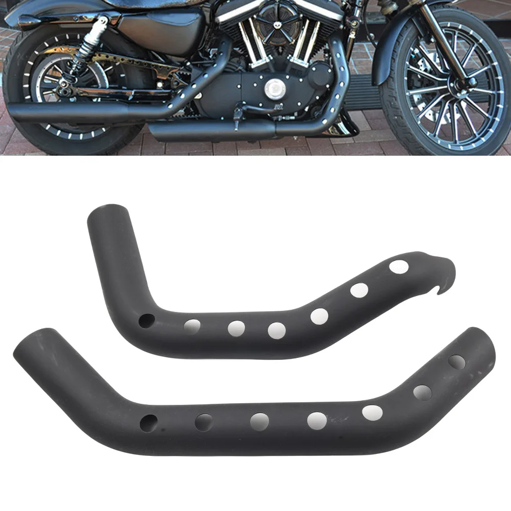 Aluminum Motorcycle Exhaust Pipe Heat Shield Muffler Guard Anti-scald Protection Cover For Harley XL 883 1200 2014 2015 Black