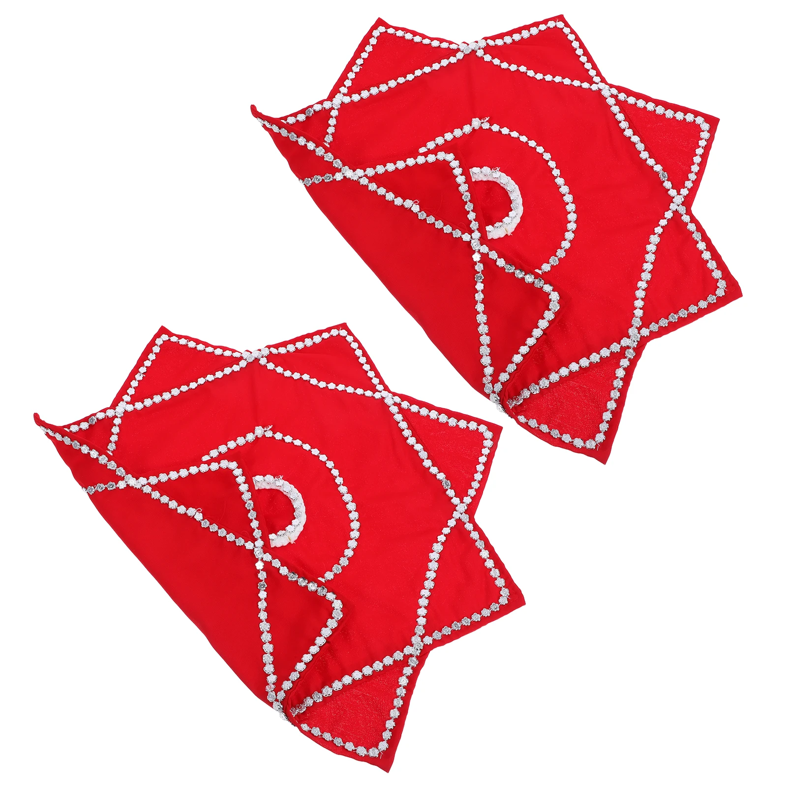 

2pcs Rotating Handkerchief Dance Prop Lightweight Portable For Party Performance Masquerade Cosplay Stage Yangko Handkerchief