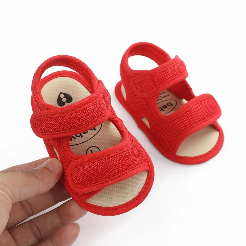 Summer Baby Boys Girls Sandals Soild Color Breathable Anti-Slip Shoes Toddler Soft Soled Shoes 0-18 Monthes