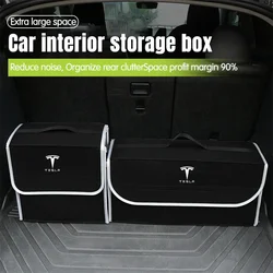 Large Capacity Car Trunk Storage Box Folding Felt Organizer Bag For Tesla Model-3 Model-S Model-X Model-Y Cybertruck Roadster