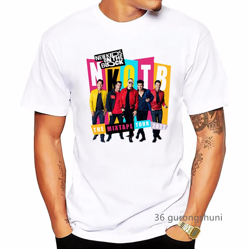 Funny New Kids on the Block T-Shirt NKOTB T Shirt Men Clothes Harajuku Short Sleeve Summer Tops Streetwear Drop Ship