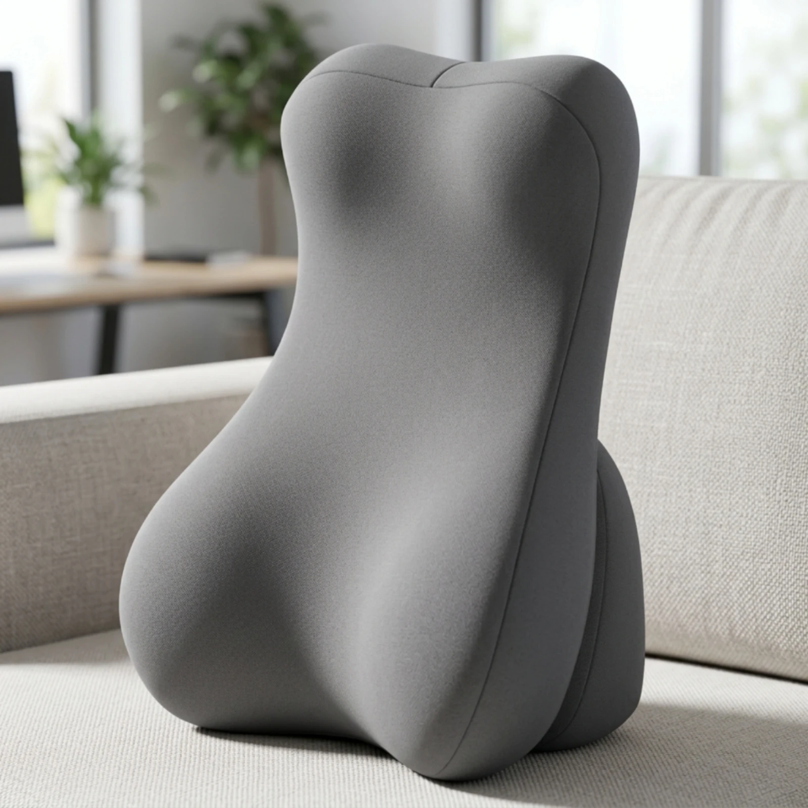 Ergonomic Backrest Cushion Supportive Reading Pillow with Neck Support Bed Backrest Pillow Soft Long-Lasting for Readers, Sofa