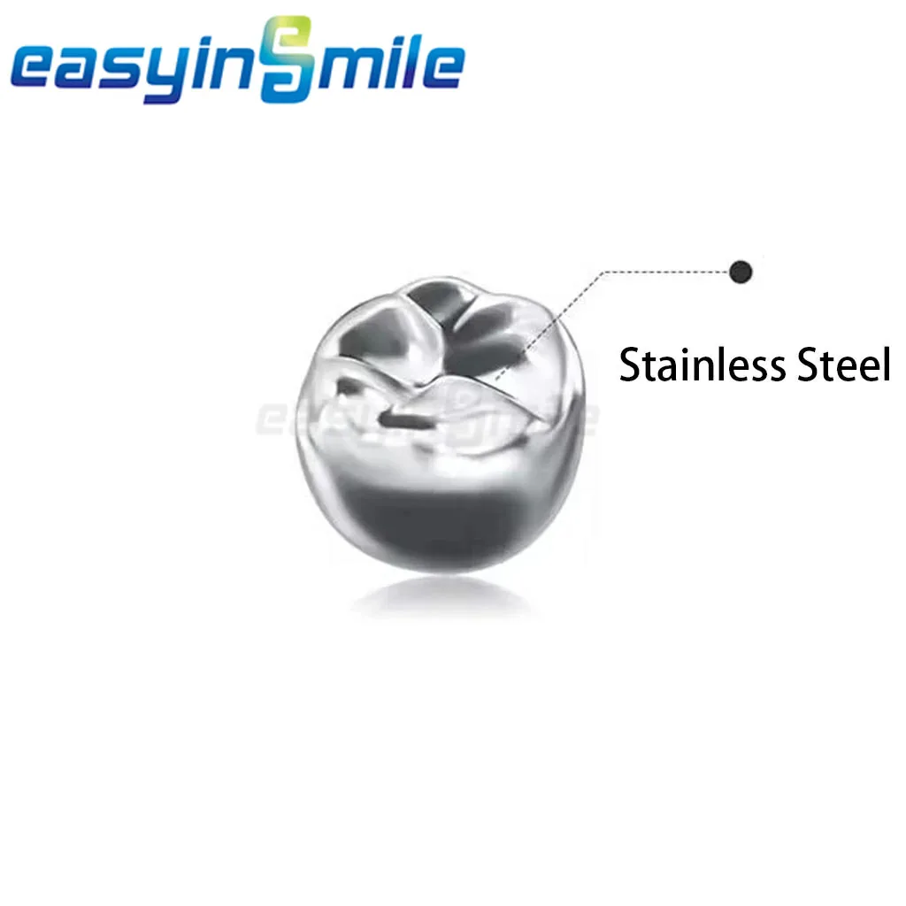 5/48Pcs/96Pcs Dental Kid Adult Crowns Preformed Metal Crown Stainless Steel Temporary Crowns Dentistry  Material Therapy Tools