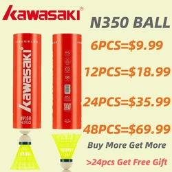 1/2/4/8Tubes Kawasaki Nylon Shuttlecock Table Fiber Ball Head Full Round Plastic Birdies for Outdoor Training Use Durable N350