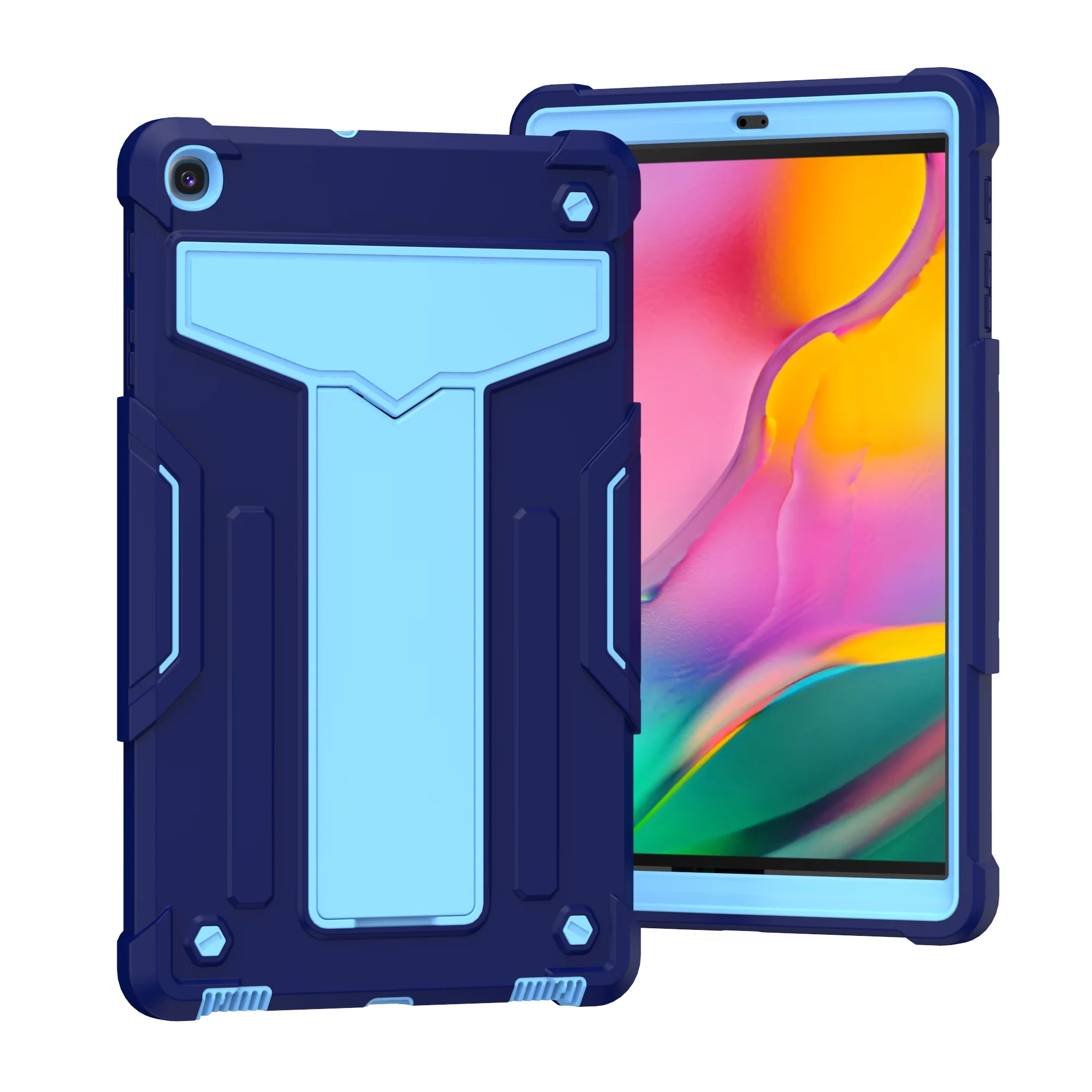 

For Samsung Galaxy Tab A 10.1 2019 case SM-T510 SM-T515 Kids Safe Case Tablet TPU+PC Shockproof Kickstand Cover for SM-T510 T515