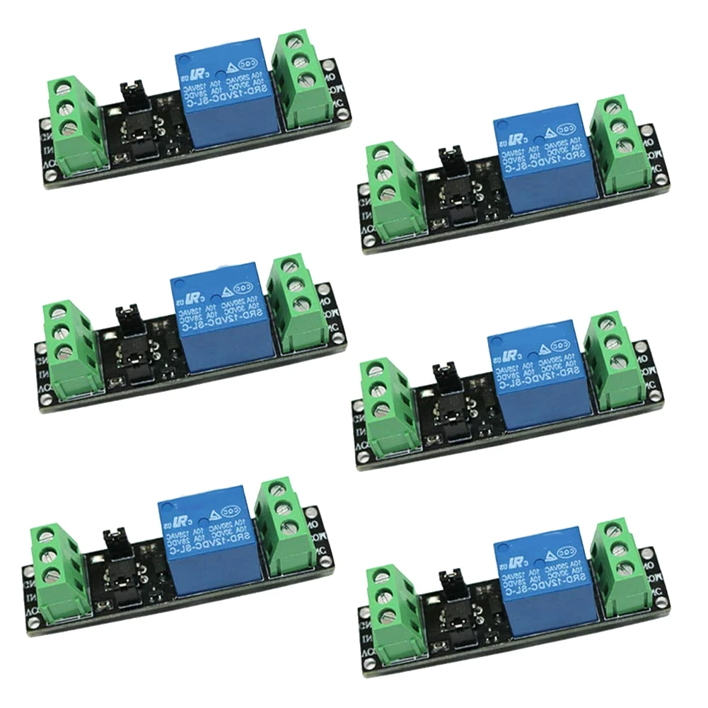 3V Relay Board Power Switch For Arduino Relay Module Opto Isolation High Level Trigger Development Board 6Pack-A68E