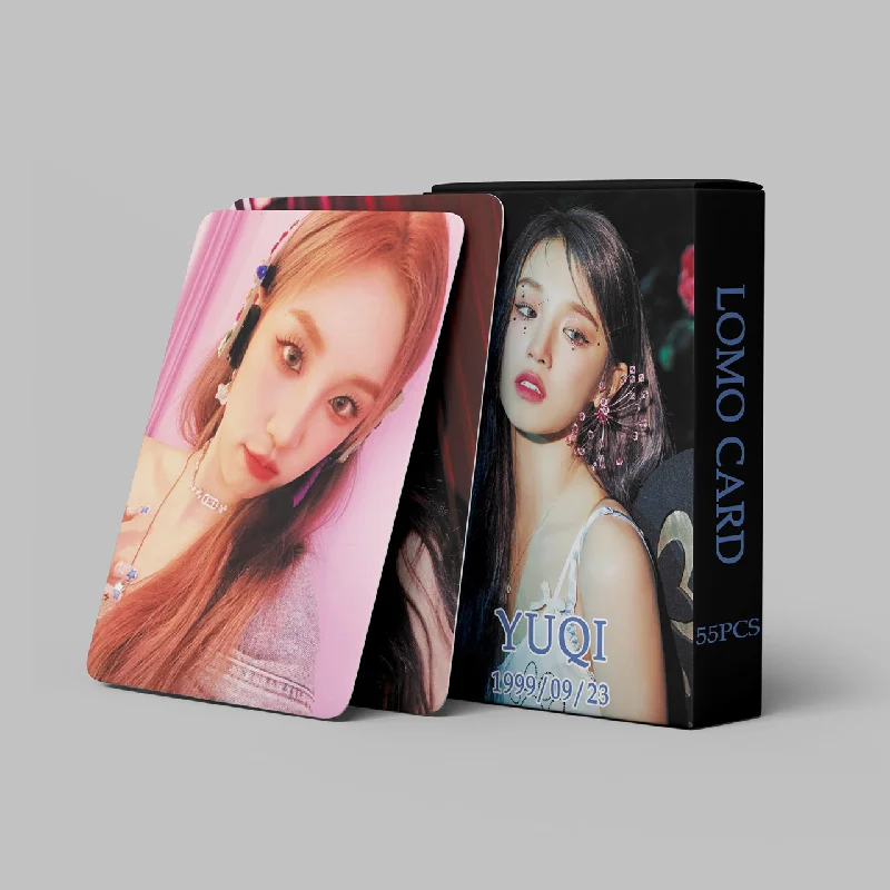 55 pz/set Kpop (G)I-DLE nuovo Album I FEEL YUQI carte Lomo di alta qualità cartoline HD carte fotografiche ventagli collezione regalo