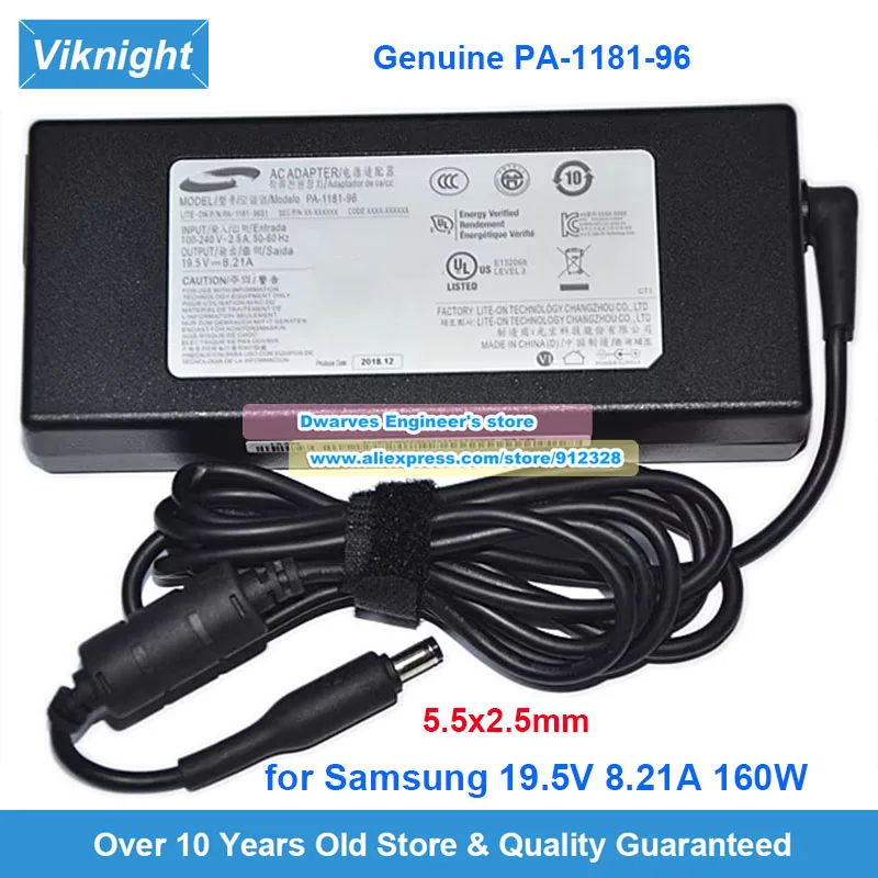 

Original PA-1181-96 AC Adapter BA44-00359A PA-1181-96S1 19.5V 8.21A 160W for Samsung NP850XBC NP850XBC-X01 NP850XBC-X02US