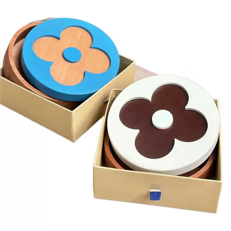 

Light luxury high-end solid wood round storage box jewelry entrance key change storage plate decorative ornament