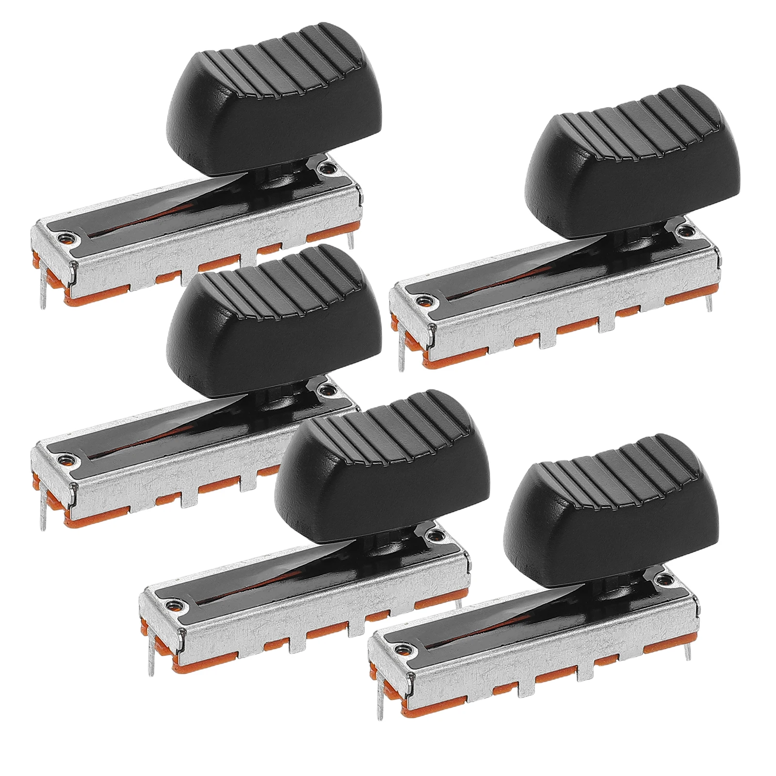 

5 Sets Compact Cap Attachment Metal Shaft Console Mixer Console Mixer Slider Knobs Straight Knobs Knob Audio