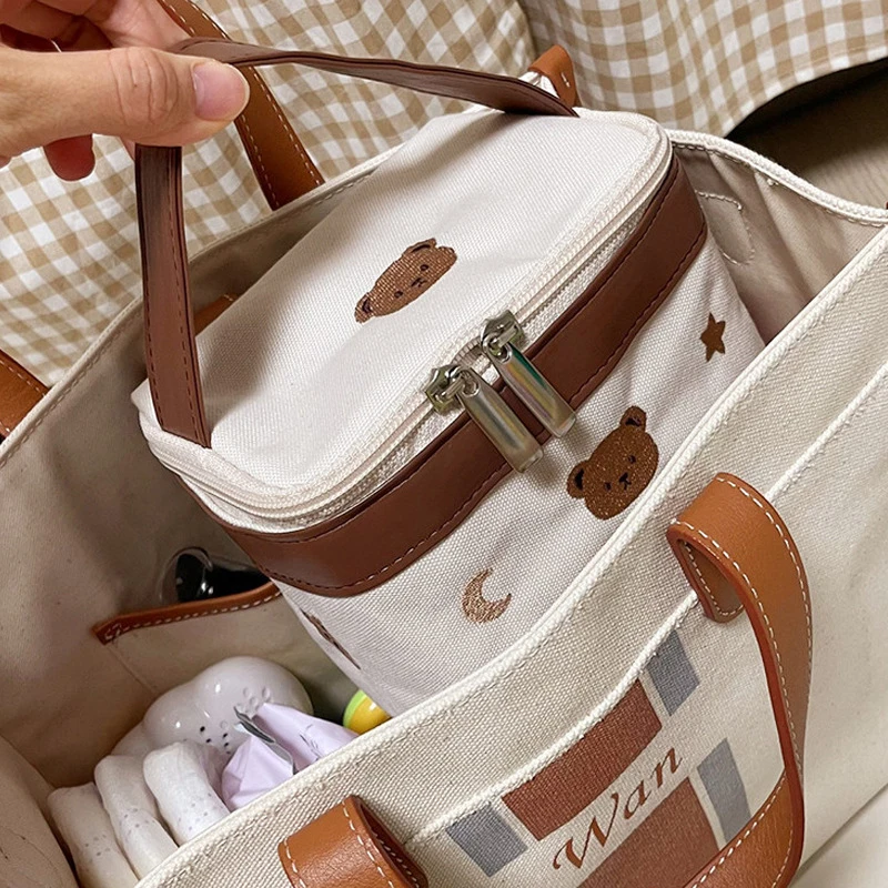 Milan cel neue Babynahrung Isolier beutel bestickte Bär tragbare Picknick tasche