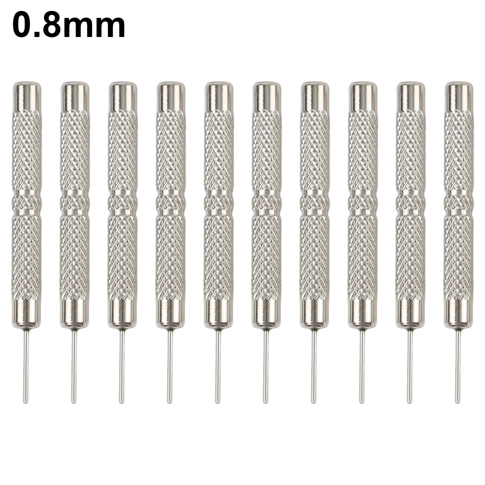 Watch Strap Pin Punch Set 10 Pieces with Iron Pins for Watch Band Repair Tools 0.7-1.0mm Diameter for Precise Pin Removal