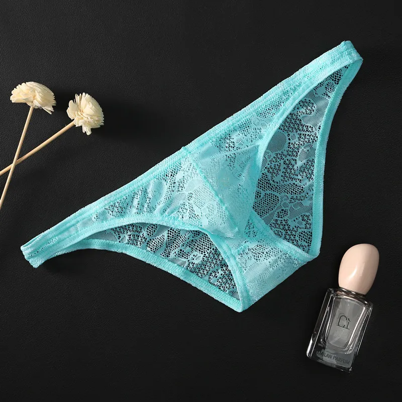 ملابس داخلية مثيرة للرجال ملابس داخلية مثيرة على شكل حرف U محدبة ملابس داخلية شفافة من الدانتيل Tanga رفيعة للغاية ملابس داخلية شفافة من Mankini #2