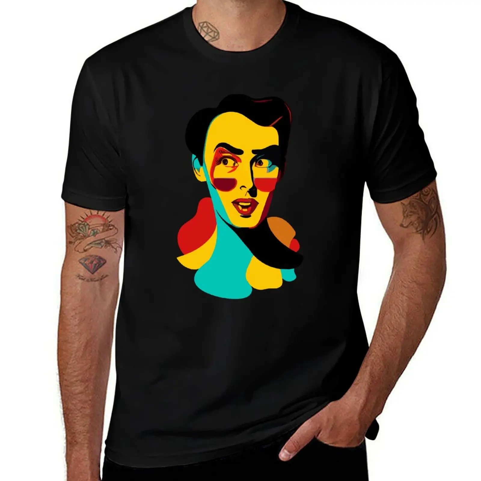 

Pop art lady face T-Shirt essential t shirt anime t shirts for man T-Shirt