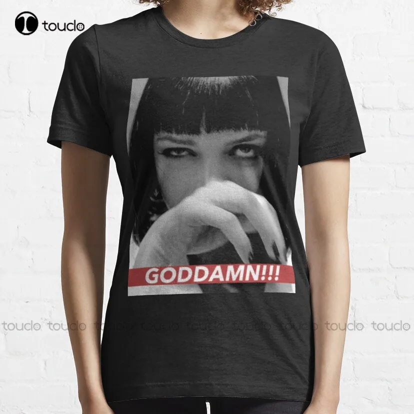 MIA WALLACE pulp fiction Classic T-Shirt girls shirts Custom aldult Teen unisex digital printing xs-5xl All seasons cotton