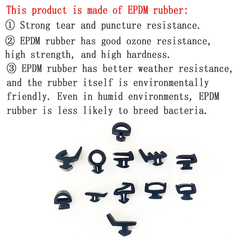10M Sealing Strip For Door And Window Gaps Waterproof Rubber Strip  Plastic Steel Casement Window Soundproof Leather Strip