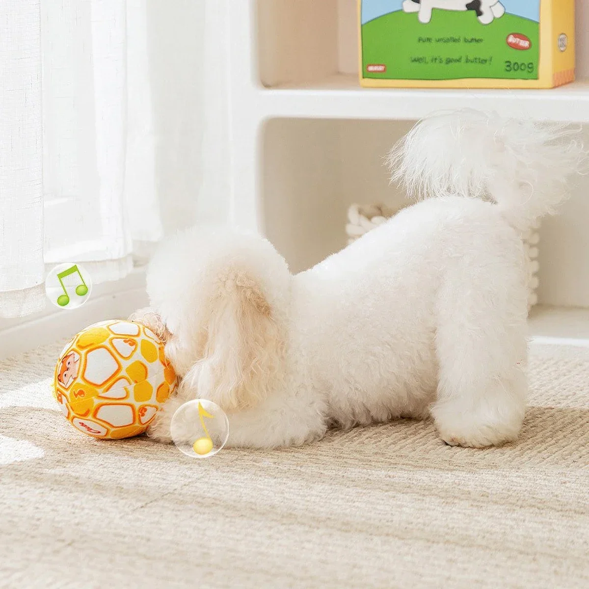 Popular new pet interactive bell ball cartoon animal digital design rope handle chew toy dog cat