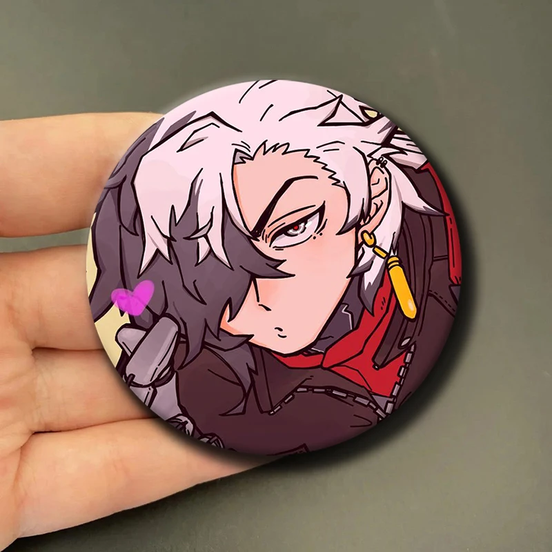Anime Character Boothill Pins Tinplate Badge Cartoon Boothill Brooches for Backpack Hat Clothes Decoration Fans Collection Gifts