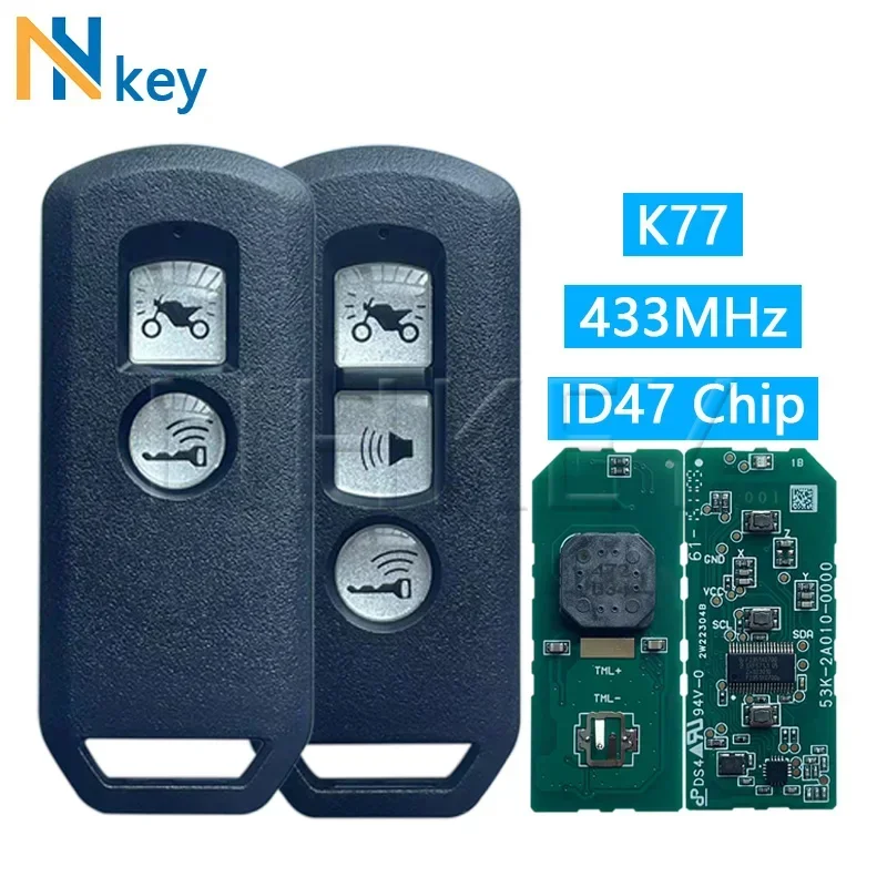 NH KEY OEM 2/3 Button Motorcycle Smart Key K77 Keyless For Honda motorbike Keyless Go 