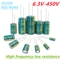 6.3v 10v 16v 25v 35v 50v 63v 100v 400v 450v 100uf 220uf 330uf 470uf 680uf 1000uf 1500uf 2200uf 3300uf 10000uf condensador de alu