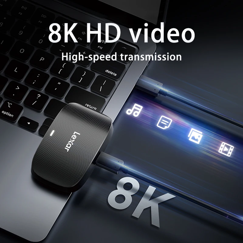 Lexar USB 3.1 Type-B ของแท้ RW520เครื่องอ่านการ์ดความเร็วสูงเข้ากันได้กับการ์ดรีดเดอร์ SD เครื่องอ่านการ์ดไมโคร SD HD 8K เครื่องอ่านการ์ดการ์ดความจำ