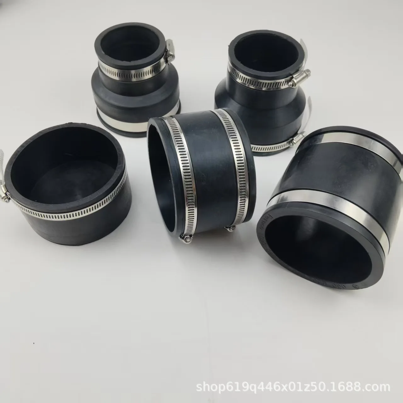 1PC Dust Control Flex Cuff with Stainless Steel Hose Clamps Flexible Pipe Coupling for Plumbing Connections pipe Connector Ports