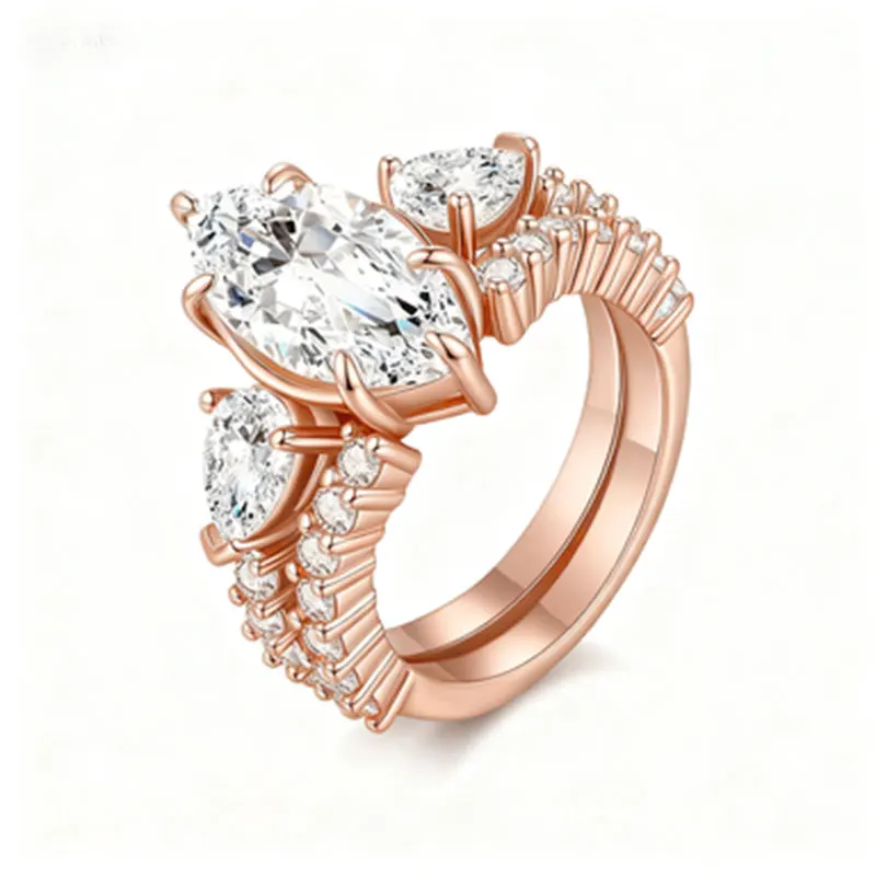 Sparkling Hip Hop Full Moissanite Ring For Men Original 925 Sterling Silver Jewelry Shiny Stylish Men's Moissanite Diamond Ring