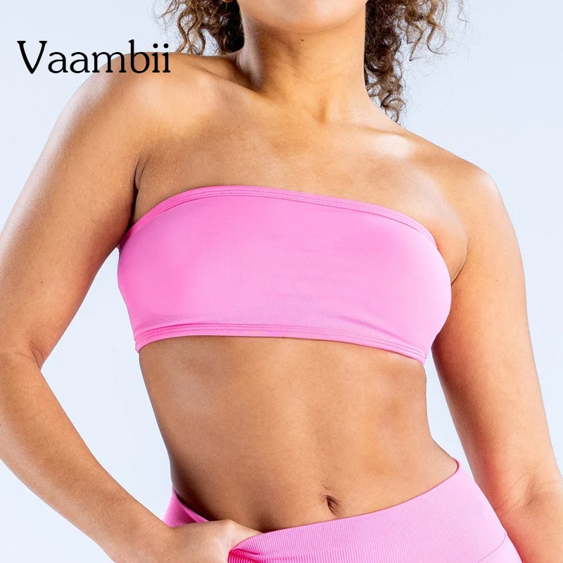 

Workout Bra Female Strapless Sports Bra Gym Top Women Quick-Drying Yoga Clothes Women Tube Top Fitness Chest Wrap Underwear