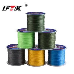 FTK 114M PE Geflochtene Draht Angelschnur 125Yards 4 Stränge 0,10mm-0,40mm 8LB-60LB Japan Unglaublich starke Multifilament Faser Linie