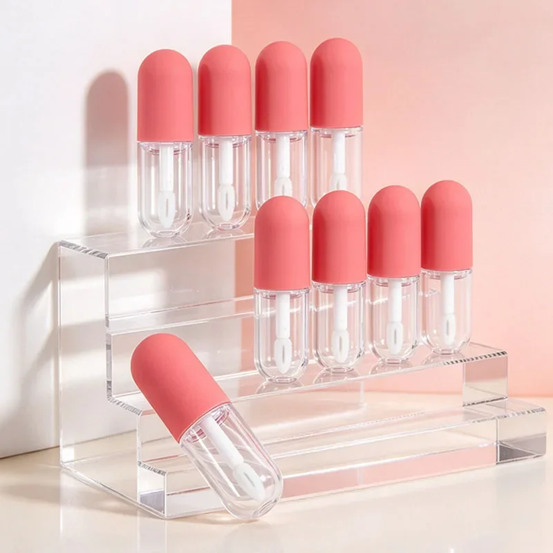 30/50/100Pcs 4.5MLPortable Mini Empty Foundation Plastic Bottles Lipstick Tube Capsule Circular Rubber Sample Cosmetic Container