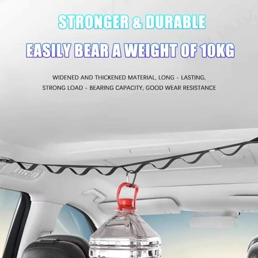 Car Clothesline Car Multi-Functional Hanging Rack for Rear Seats,Storage and Fixing Hooks,Car Interior Accessories,Car Organizer image 4