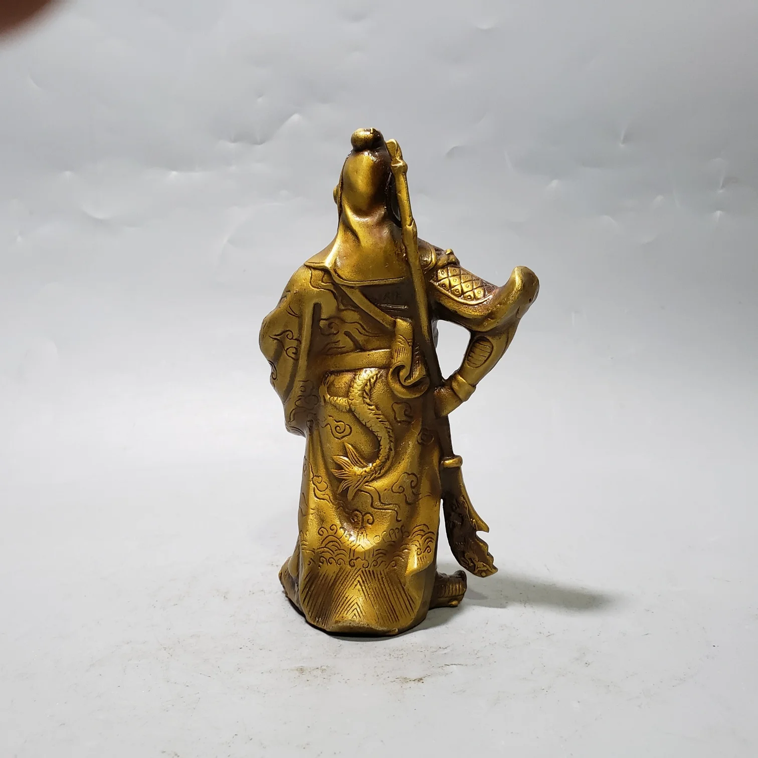 Chinese God of Wealth Riding Horse Guan Gong Statue Figure Sculpture Home Decoration Accessories Brass Decorative Buddha Statue