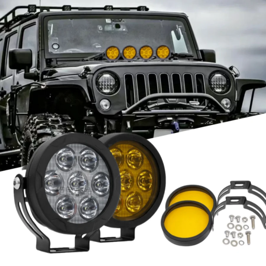 

Car 4.5 inch 70W 12V 24V Round High Brightness Spotlight Led Work Light For Harley Off-road Truck Motorcycle LED Light Retrofit